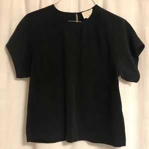 Band of Outsiders silk cropped tee